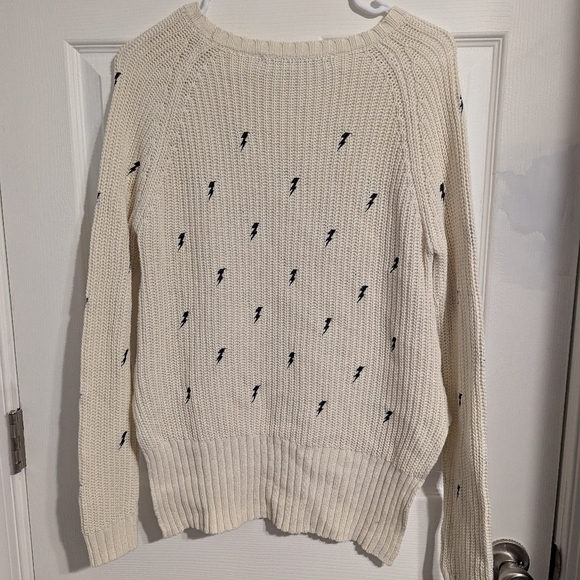 Zara Kit Ribbed Embroidered Lightning Bolt Sweater - Picture 7 of 8
